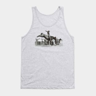 Bronco Riding cartoon Tank Top